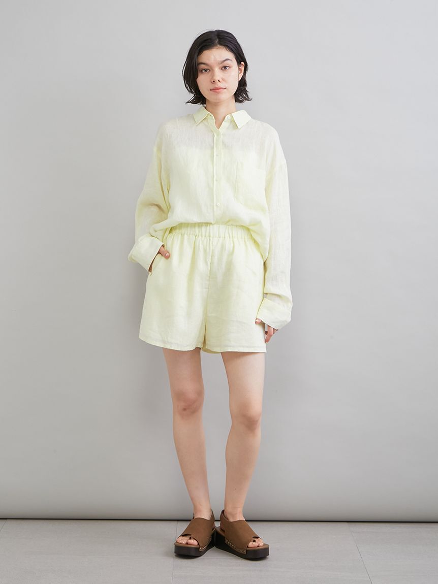 Mila Owen「ポケット付きフレンチリネンシャツ」|シャツ・ブラウス|