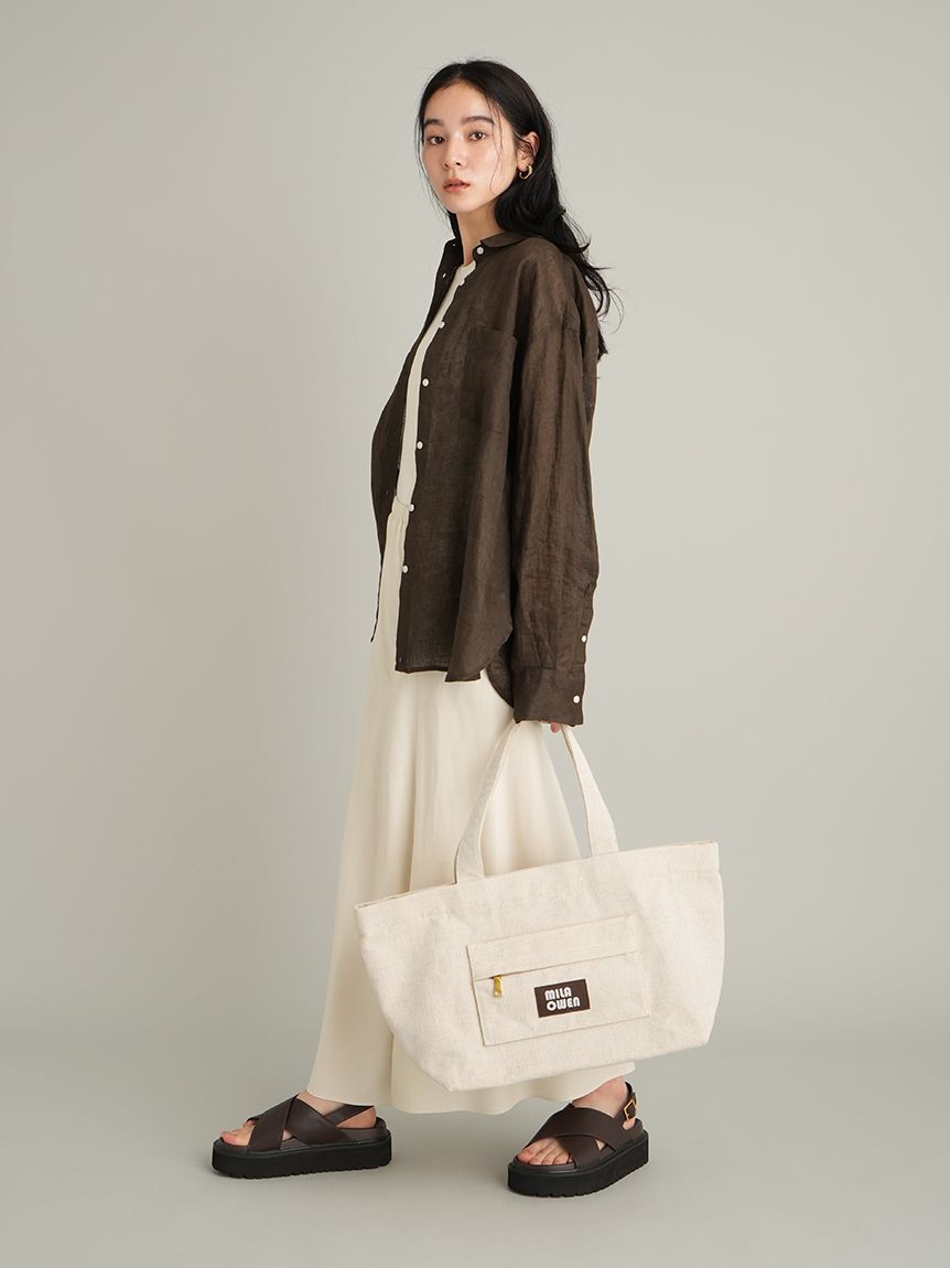 Mila Owen「ポケット付きフレンチリネンシャツ」|シャツ・ブラウス|
