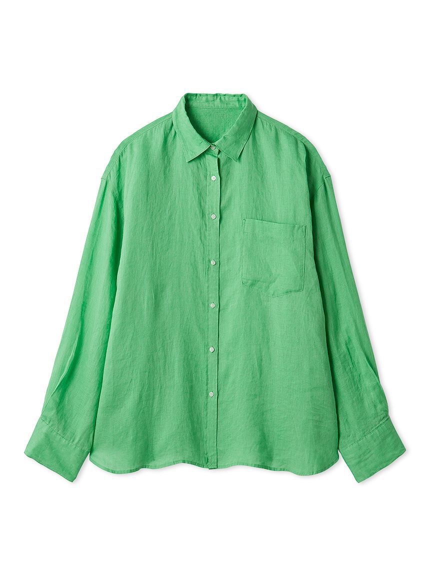 Mila Owen「ポケット付きフレンチリネンシャツ」|シャツ・ブラウス|GRN