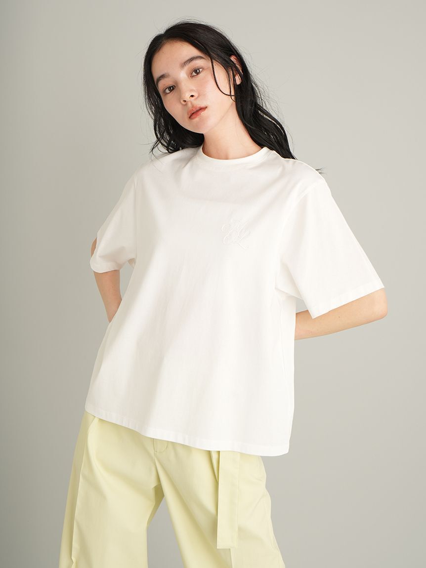 Mila Owen「ハイラインモノグラムＴシャツ」|Tシャツ・カットソー|WHT