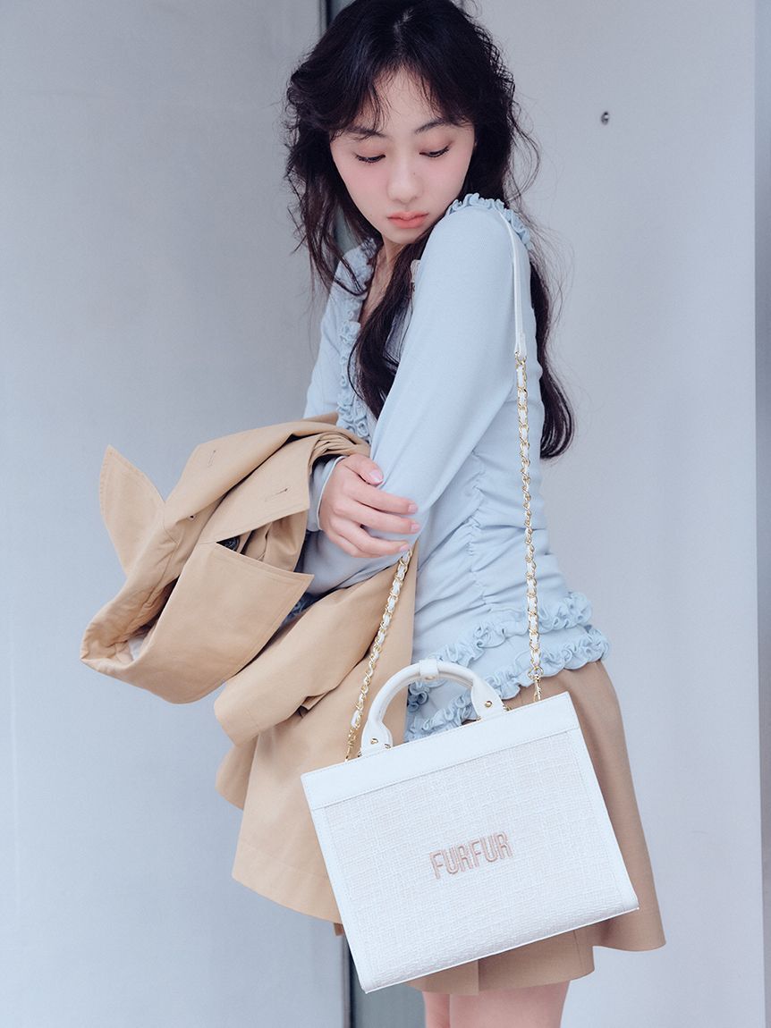 FURFUR「【WEB限定カラー】フリルカーディガン」|カーディガン|