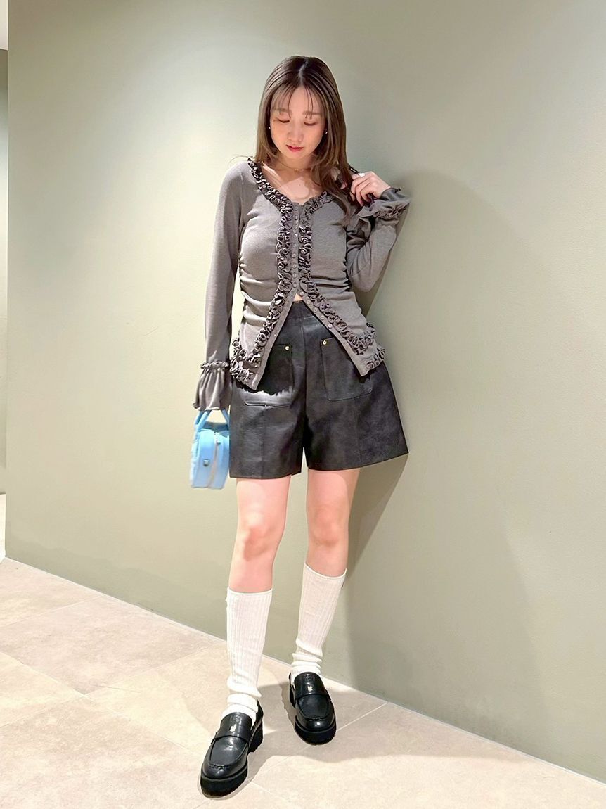 FURFUR「【WEB限定カラー】フリルカーディガン」|カーディガン|