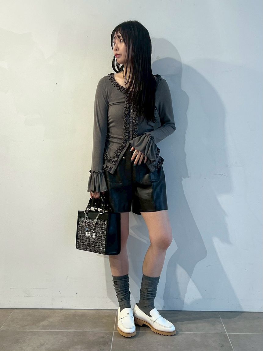 FURFUR「【WEB限定カラー】フリルカーディガン」|カーディガン|