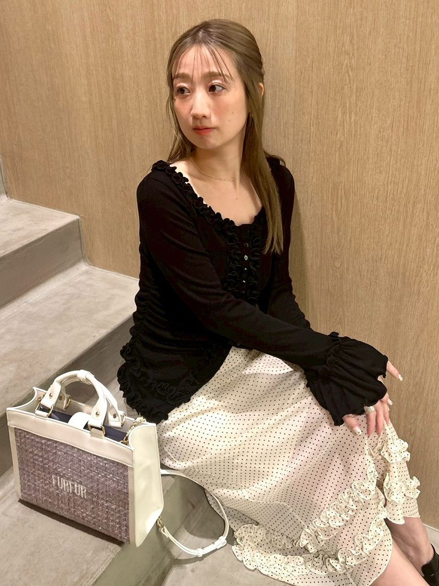 FURFUR「【WEB限定カラー】フリルカーディガン」|カーディガン|