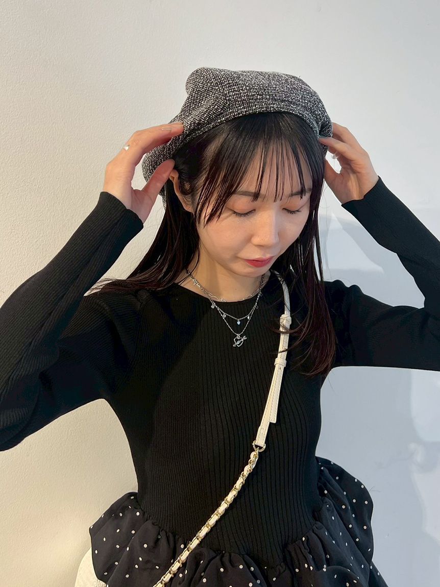 FURFUR「ロゴ刺繍ベレー帽」|ハンチング・ベレー帽|