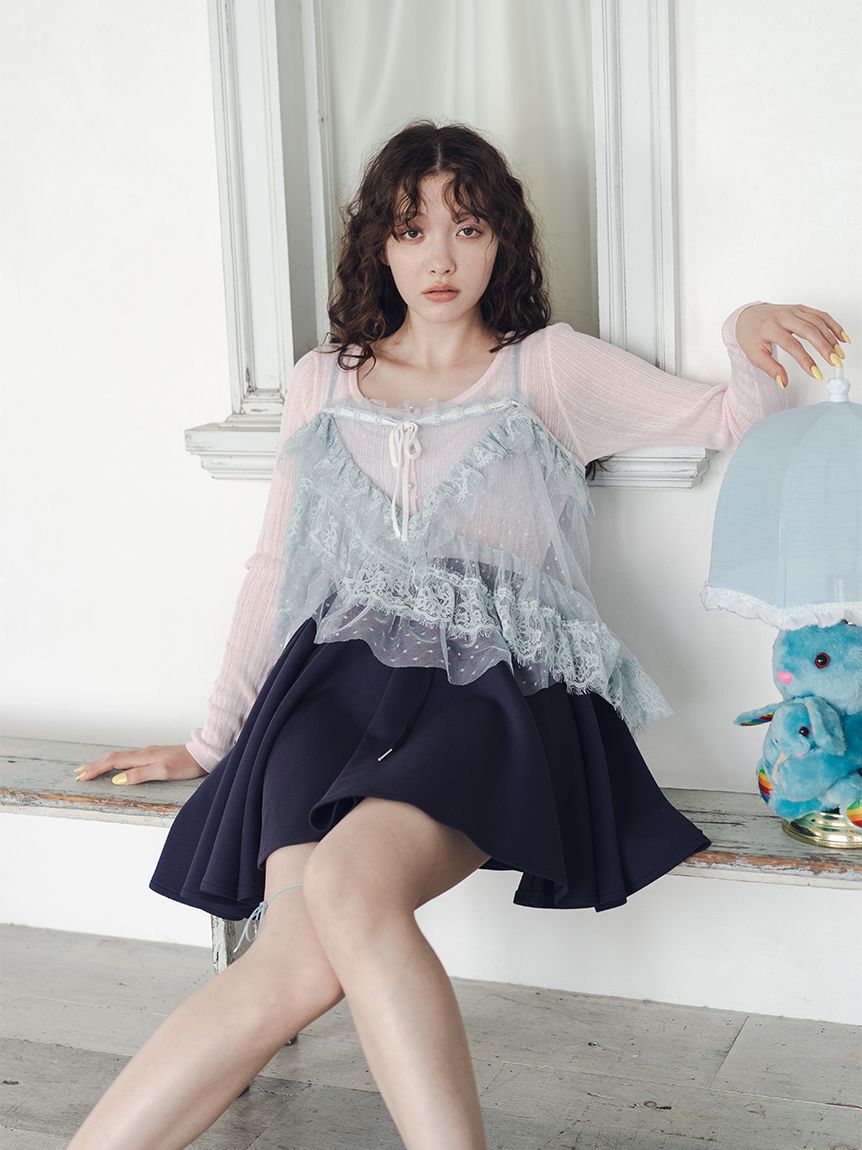 FURFUR「カットソーフレアミニスカート」|スカート|