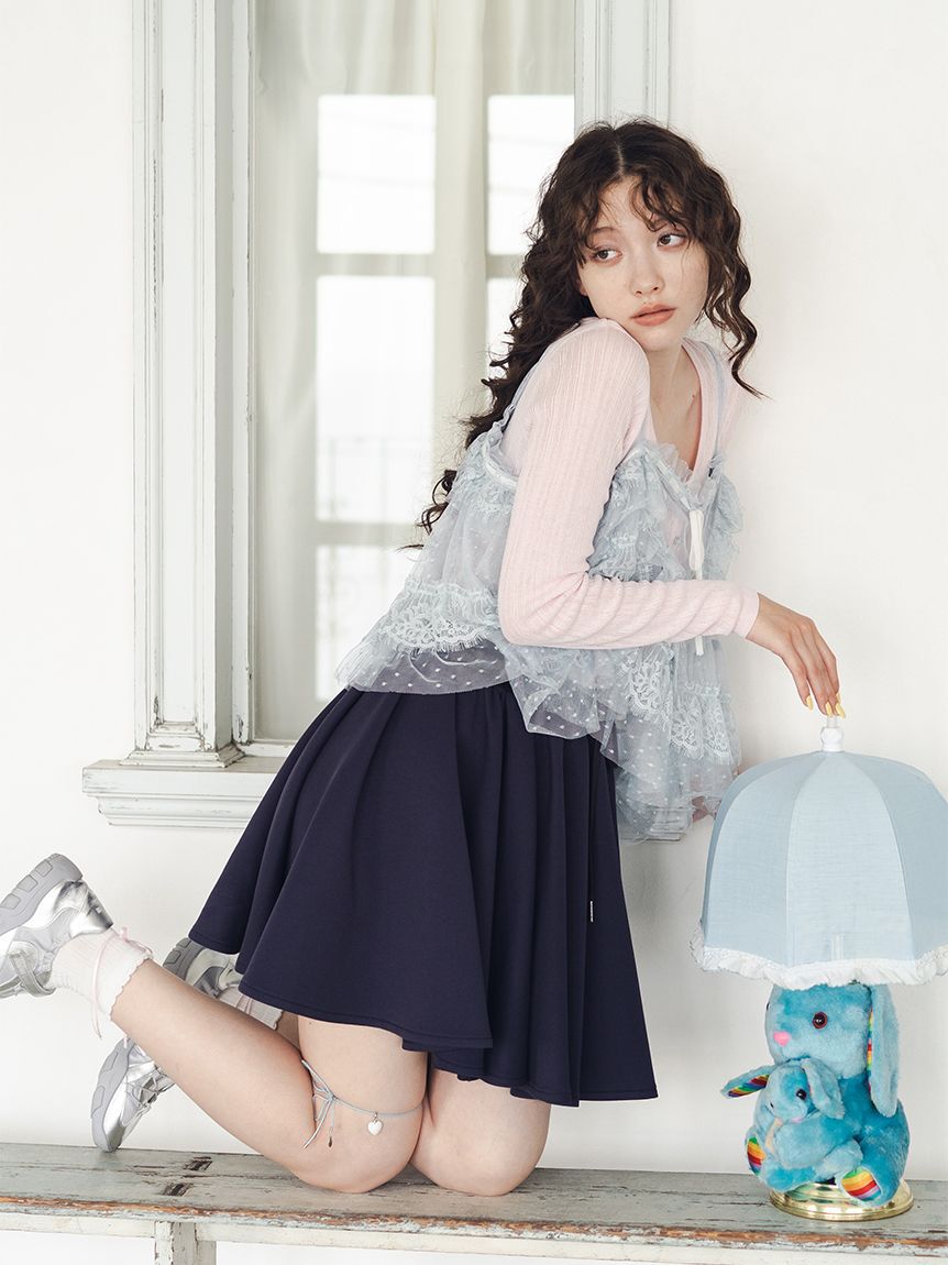 FURFUR「カットソーフレアミニスカート」|スカート|