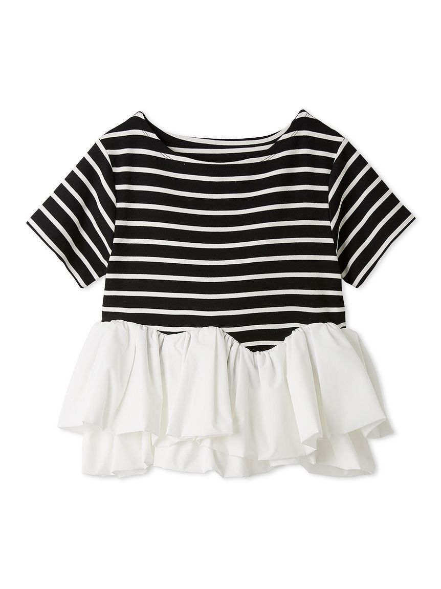 FURFUR「【限定カラー】ペプラムボーダーTシャツ」|Tシャツ・カットソー|