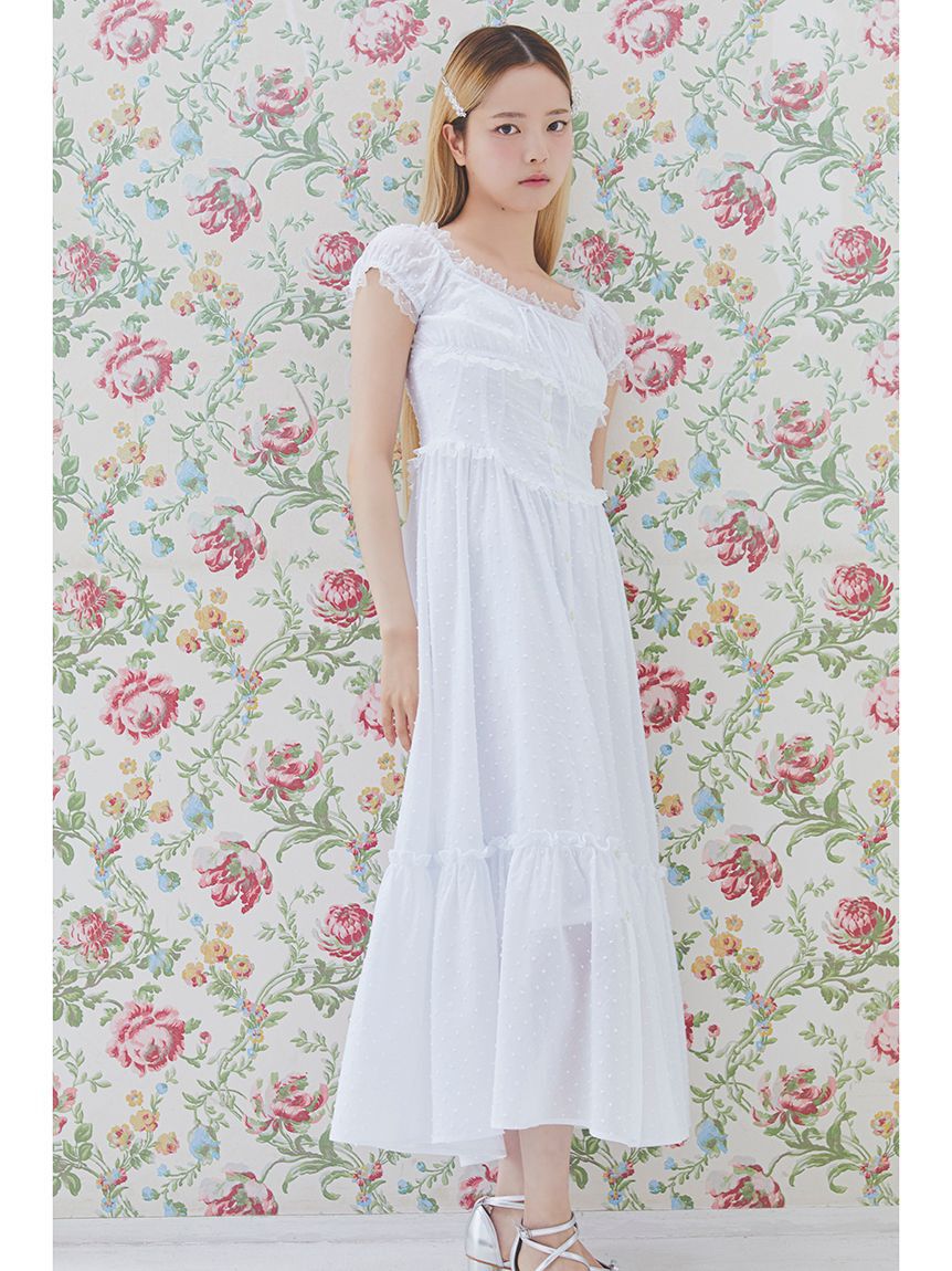 FURFUR「スイッチングレースロングワンピース」|ワンピース|WHT