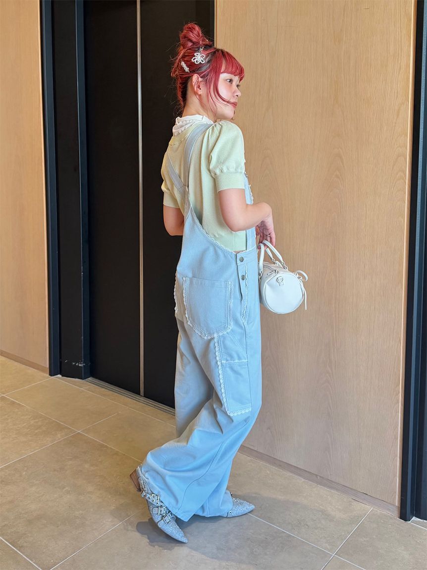 FURFUR「レーストリムオーバーオール」|チノ|