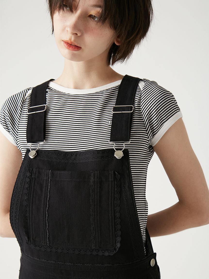 FURFUR「レーストリムオーバーオール」|チノ|