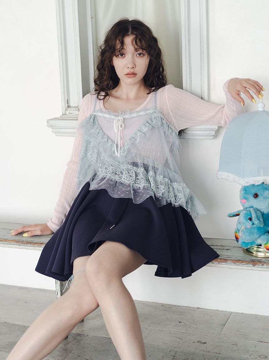 FURFUR「ランダムヘムレースキャミソール」|キャミソール|