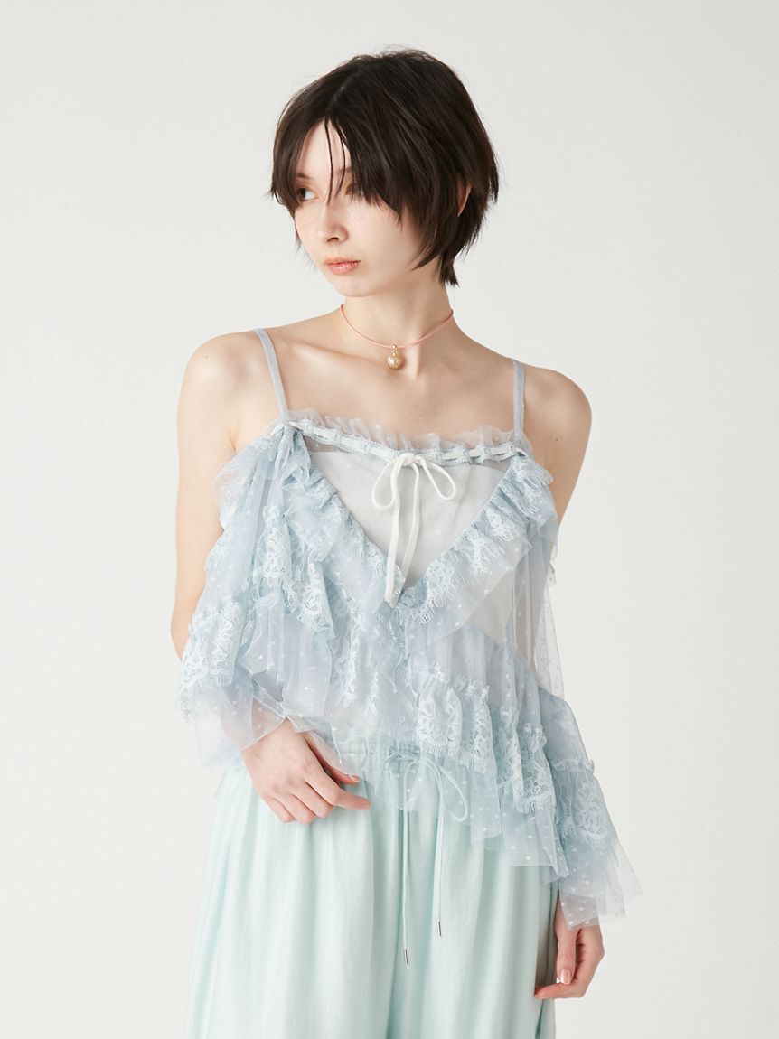 FURFUR「ランダムヘムレースキャミソール」|キャミソール|