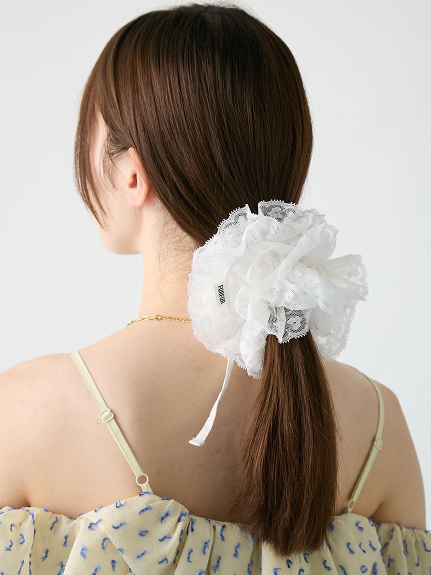 FURFUR「【限定カラー】レースコンビバレリーナシュシュ」|ヘアバンド|