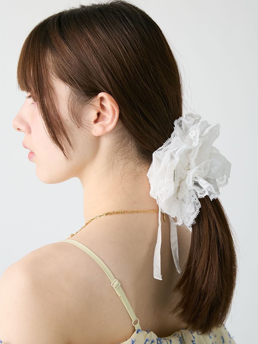 FURFUR「【限定カラー】レースコンビバレリーナシュシュ」|ヘアバンド|