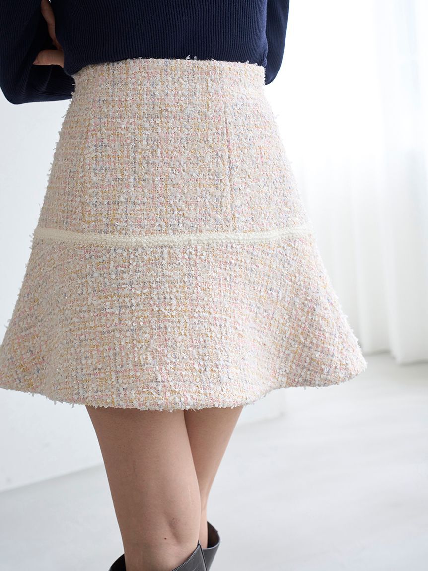 SNIDEL「ツイードフレアミニスカート」|スカート|