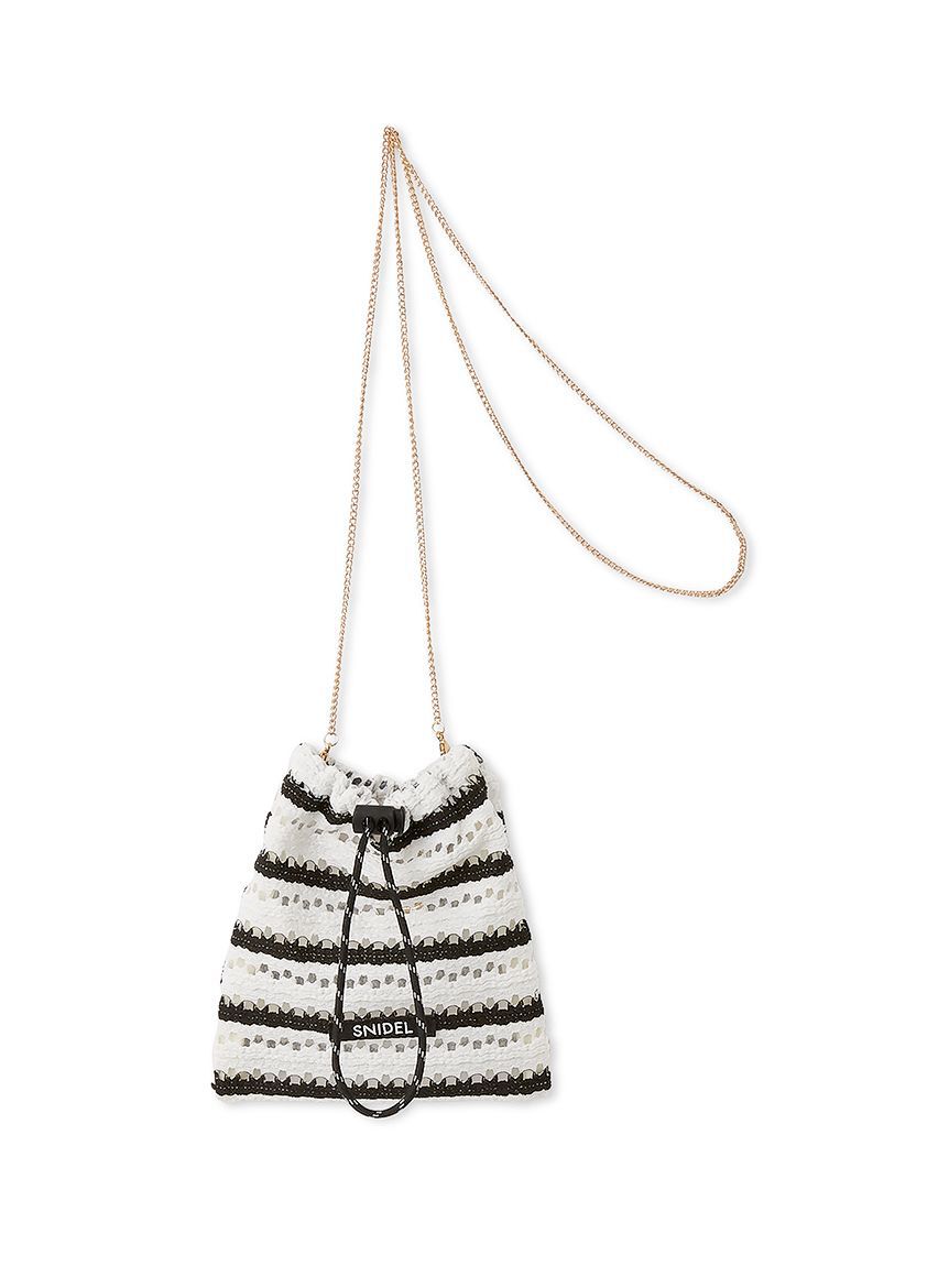 SNIDEL「ドロストリングミニバッグチャーム」|キーケース|