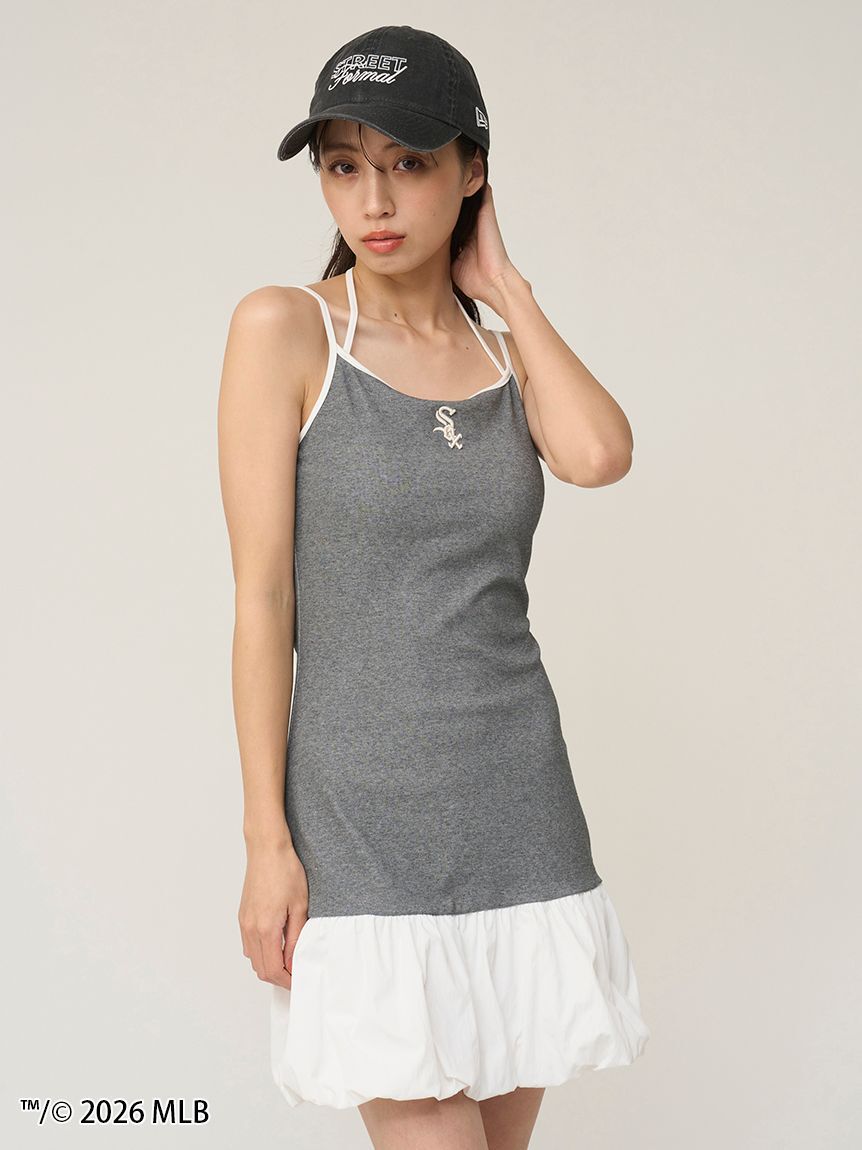 SNIDEL「【MLB】ヘムバルーンカットキャミワンピース」|ワンピース|