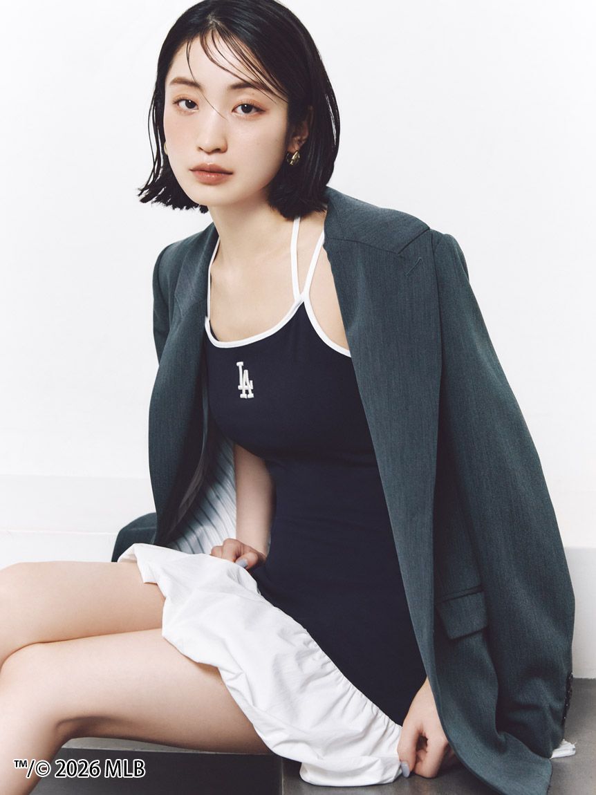 SNIDEL「【MLB】ヘムバルーンカットキャミワンピース」|ワンピース|