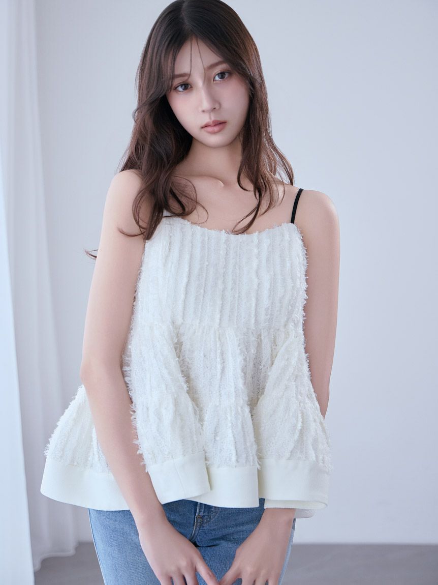 SNIDEL「ボリュームティアードキャミチュニック」|シャツ・ブラウス|IVR