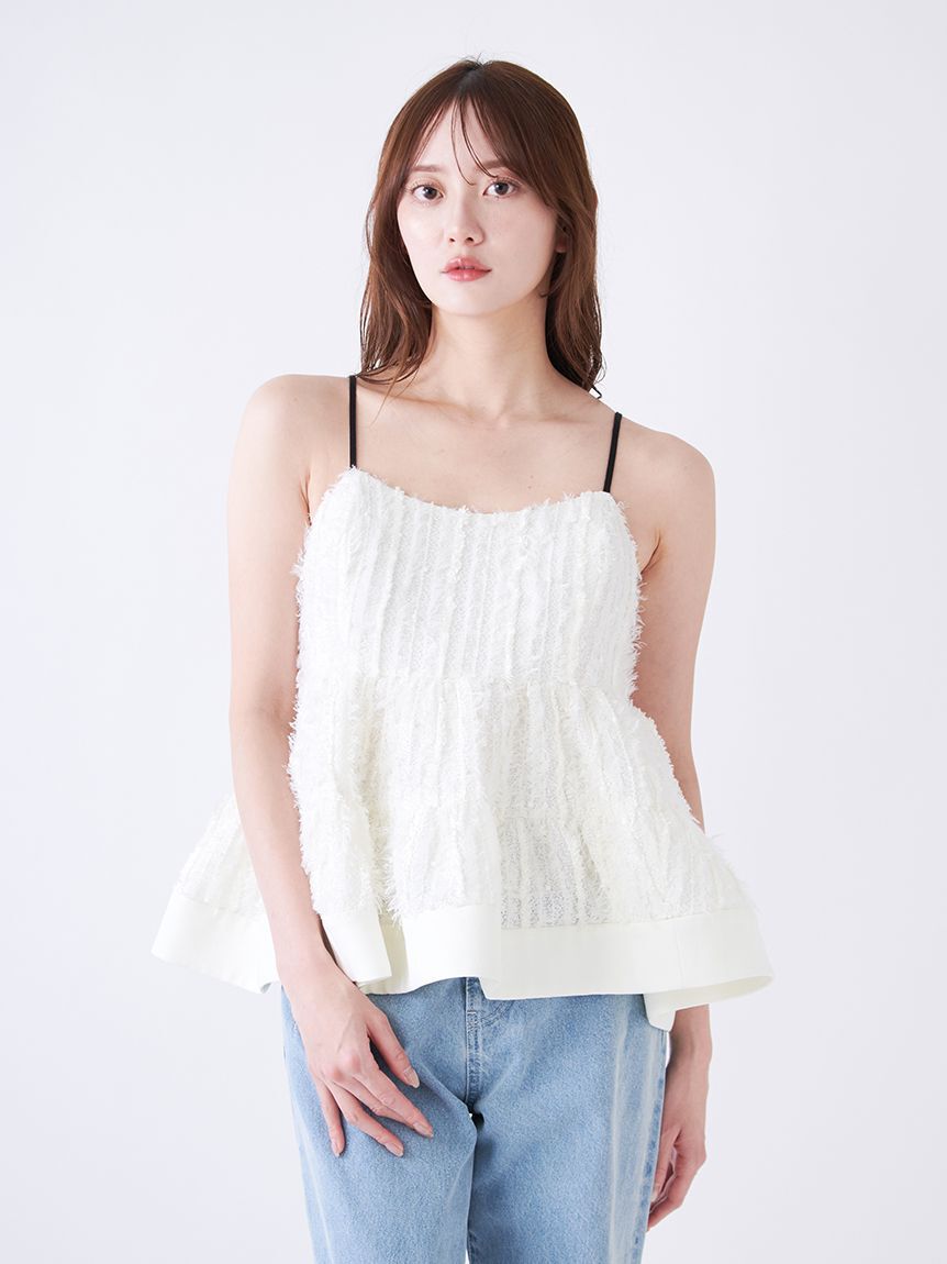 SNIDEL「ボリュームティアードキャミチュニック」|シャツ・ブラウス|