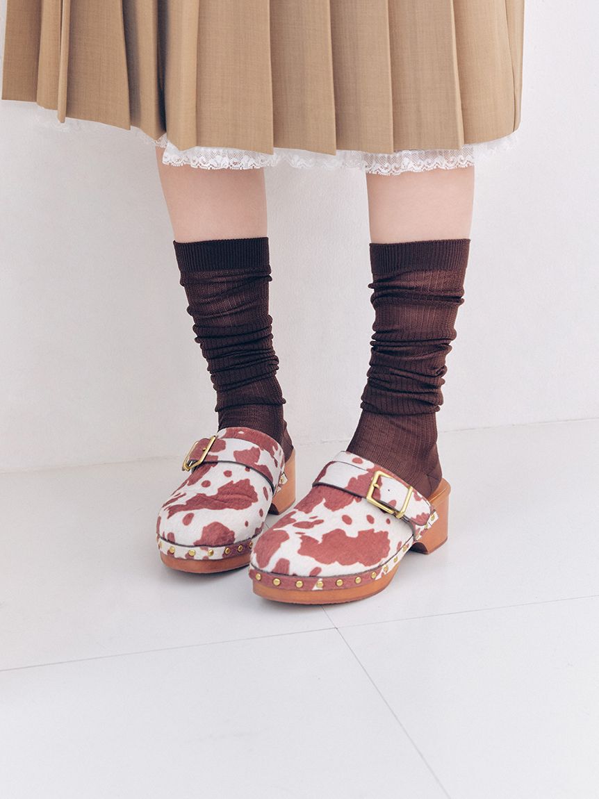 LILY BROWN「ウッドソールスタッズサボ」|サンダル|