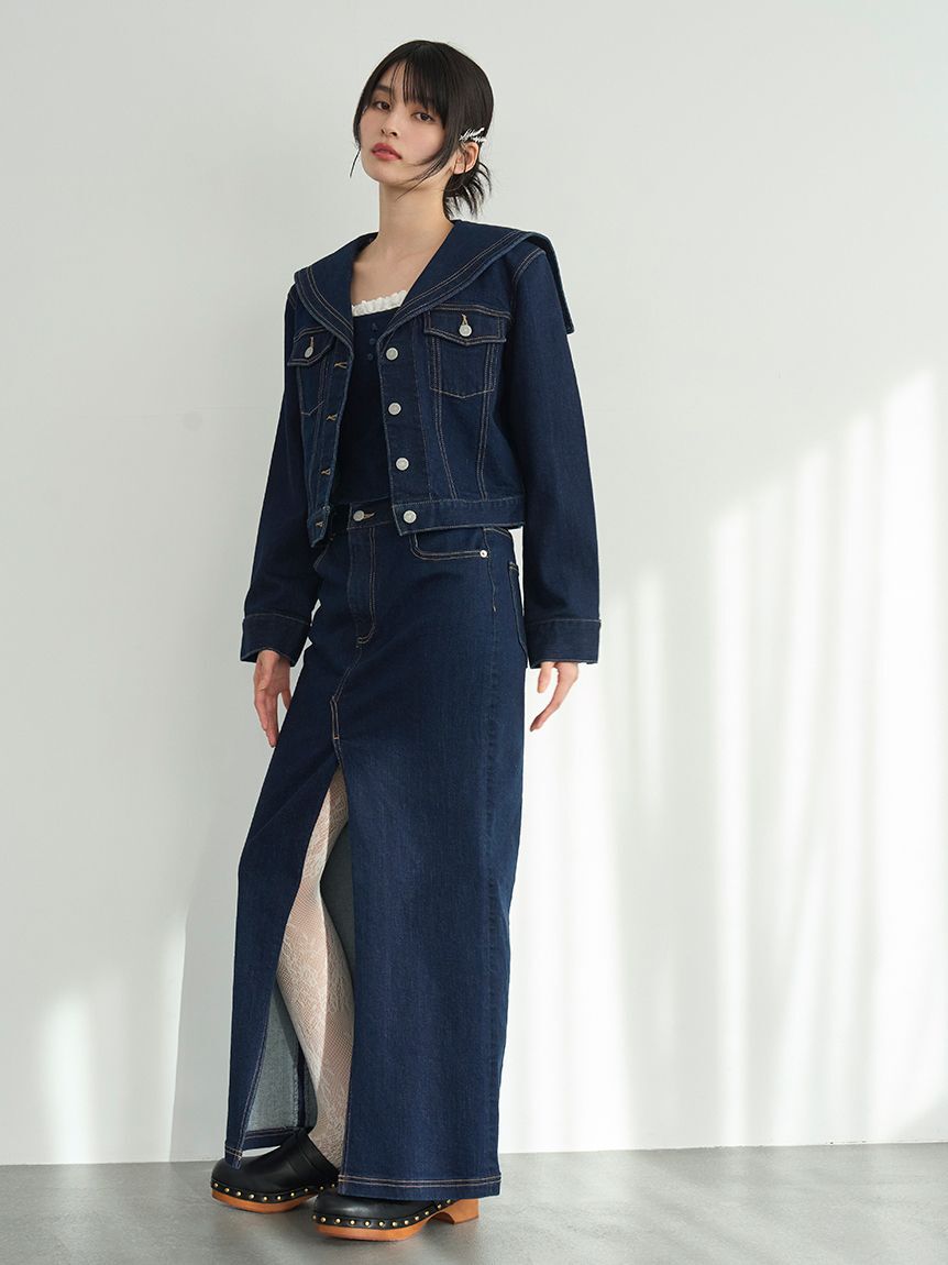 LILY BROWN「デニムロングスカート」|スカート|