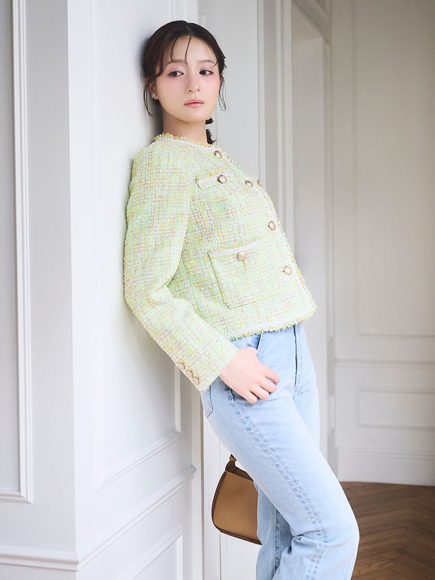 CELFORD「【セットアップ対応】フリンジツイードジャケット」|テーラードジャケット|MNT