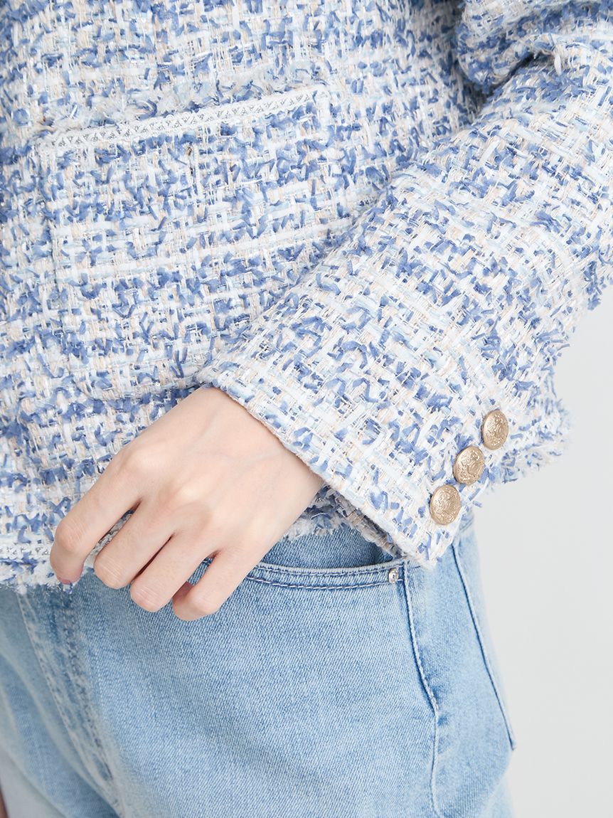 CELFORD「【セットアップ対応】フリンジツイードジャケット」|テーラードジャケット|