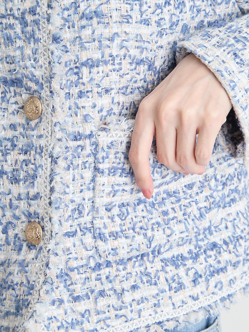 CELFORD「【セットアップ対応】フリンジツイードジャケット」|テーラードジャケット|