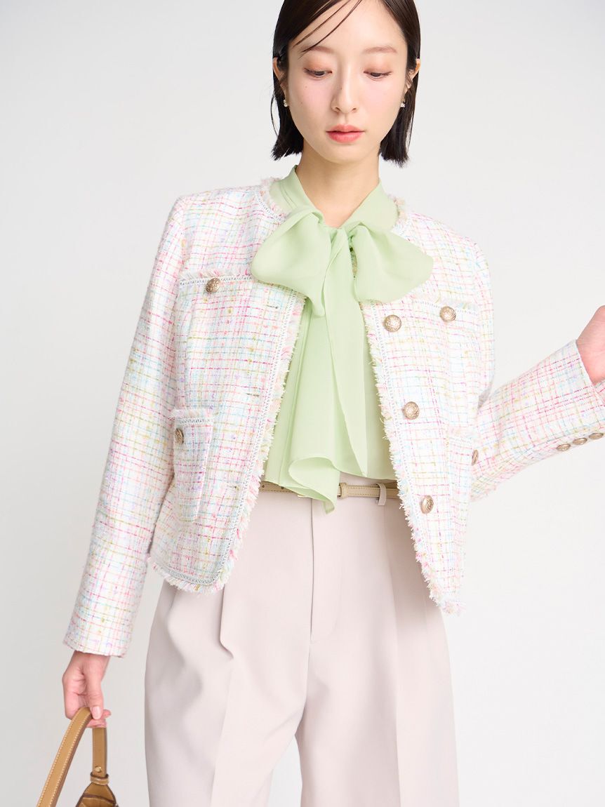 CELFORD「【セットアップ対応】フリンジツイードジャケット」|テーラードジャケット|