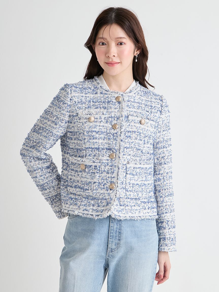 CELFORD「【セットアップ対応】フリンジツイードジャケット」|テーラードジャケット|