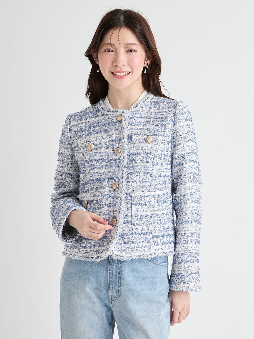 CELFORD「【セットアップ対応】フリンジツイードジャケット」|テーラードジャケット|