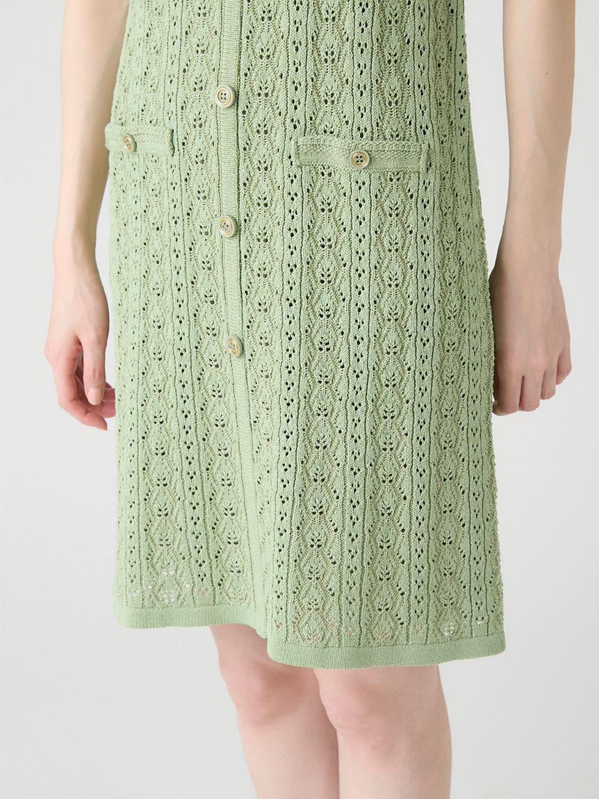 CELFORD「トリム透かし柄ミニワンピース」|ワンピース|