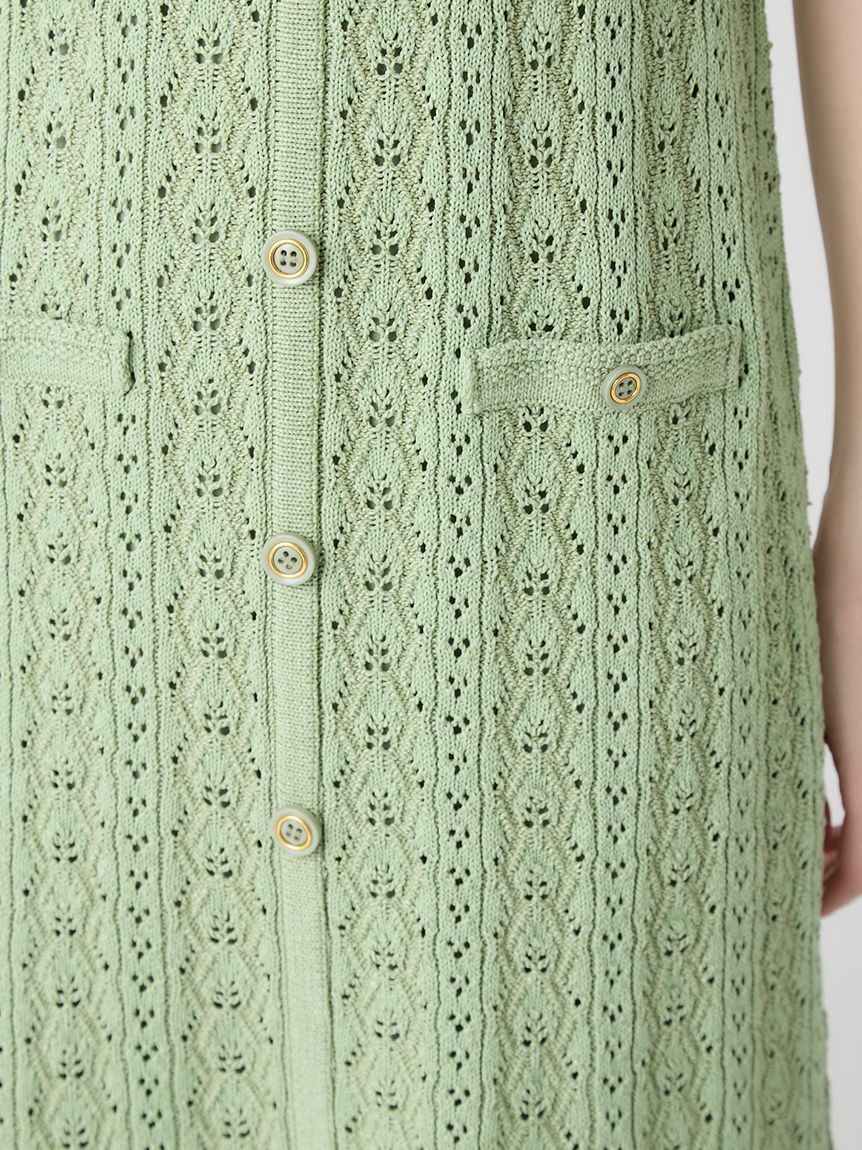 CELFORD「トリム透かし柄ミニワンピース」|ワンピース|