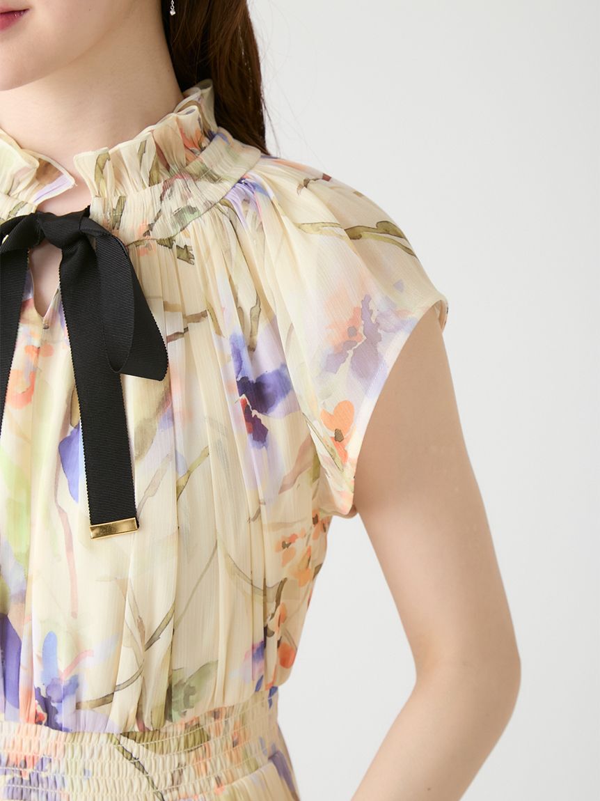 CELFORD「ペタルヘムラインプリントワンピース」|ワンピース|