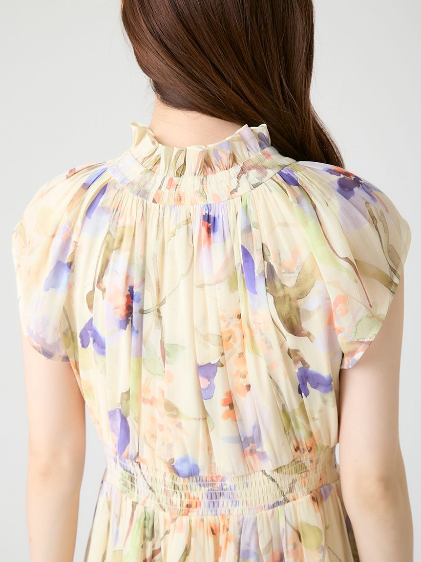 CELFORD「ペタルヘムラインプリントワンピース」|ワンピース|