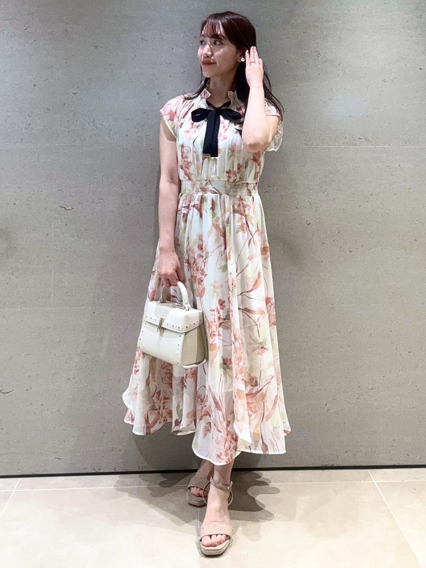 CELFORD「ペタルヘムラインプリントワンピース」|ワンピース|