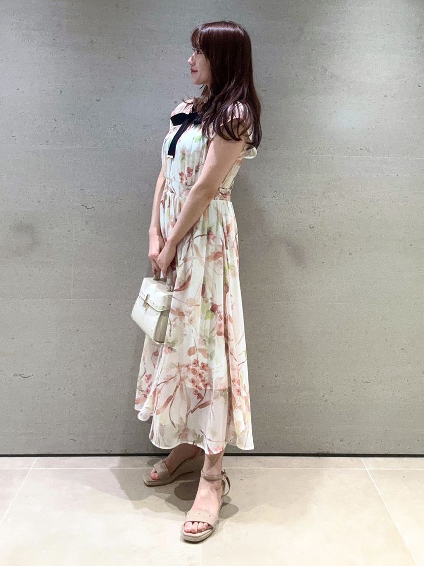 CELFORD「ペタルヘムラインプリントワンピース」|ワンピース|