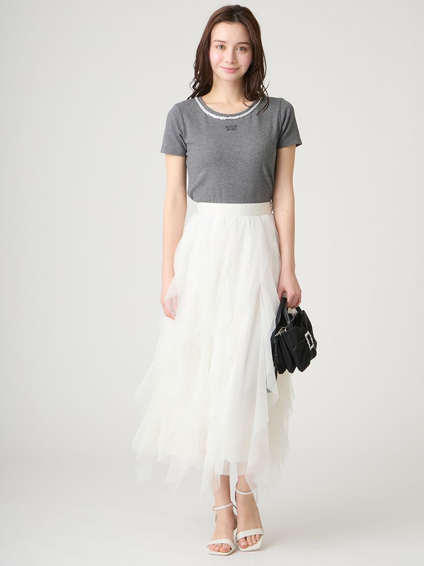 CELFORD「チュールラッフルスカート」|スカート|
