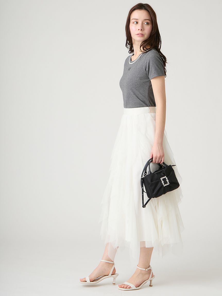 CELFORD「チュールラッフルスカート」|スカート|