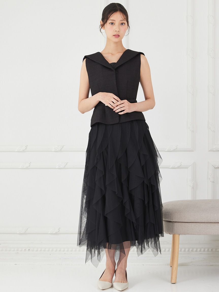 CELFORD「チュールラッフルスカート」|スカート|