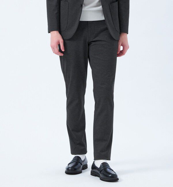 MACKINTOSH PHILOSOPHY「テーラードジャージー パンツ チドリ/バーズアイ」|スラックス|グレーチドリ