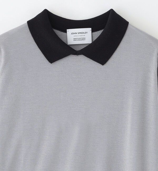MACKINTOSH PHILOSOPHY「【JOHN SMEDLEY】バイカラーニットポロシャツ」|ニット・セーター|