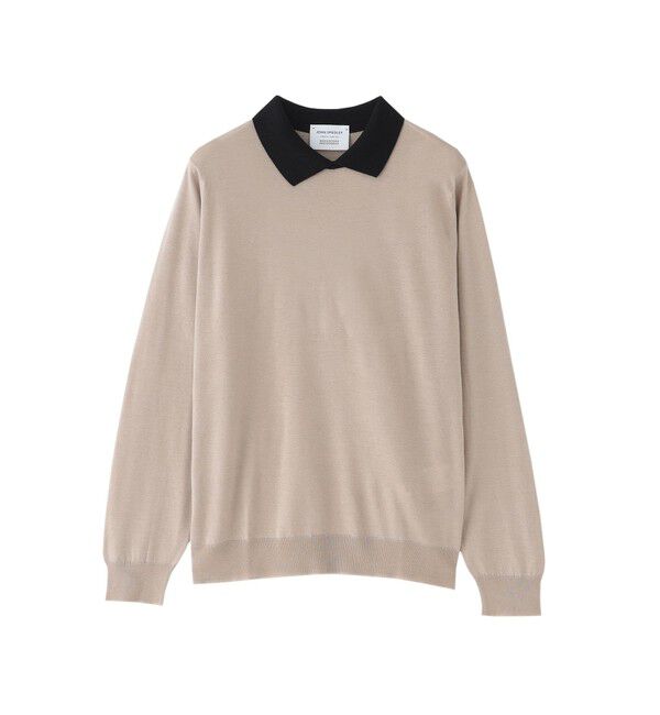 MACKINTOSH PHILOSOPHY「【JOHN SMEDLEY】バイカラーニットポロシャツ」|ニット・セーター|ベージュ