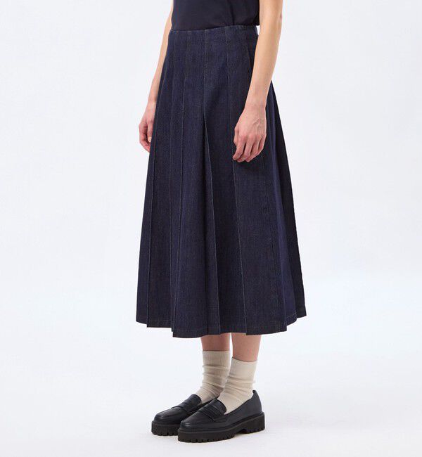 MACKINTOSH PHILOSOPHY「コットンデニムプリーツスカート」|スカート|
