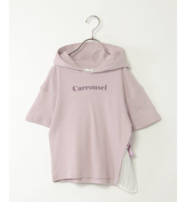 ikka kids「【キッズ】サイドプリーツTパーカー(120~160cm)」|Tシャツ・カットソー|Ltパープル