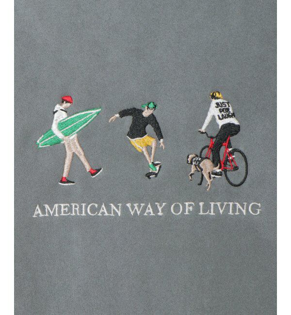 ikka「フェイクスウェード刺繍プルオーバー」|パーカー|