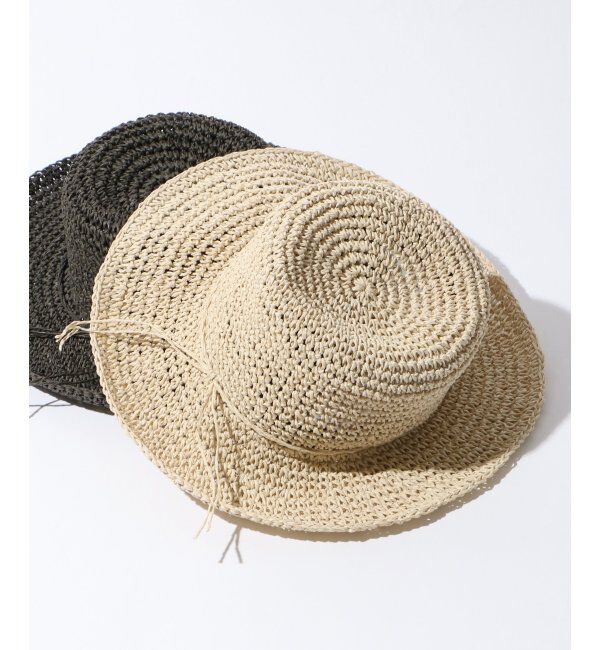 ikka「手編みこま編みハット」|その他|オフホワイト