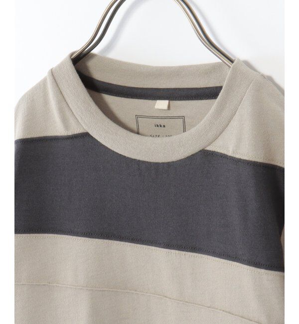 ikka kids「【キッズ】ピンタックボーダーTシャツ（120~160cm）」|Tシャツ・カットソー|